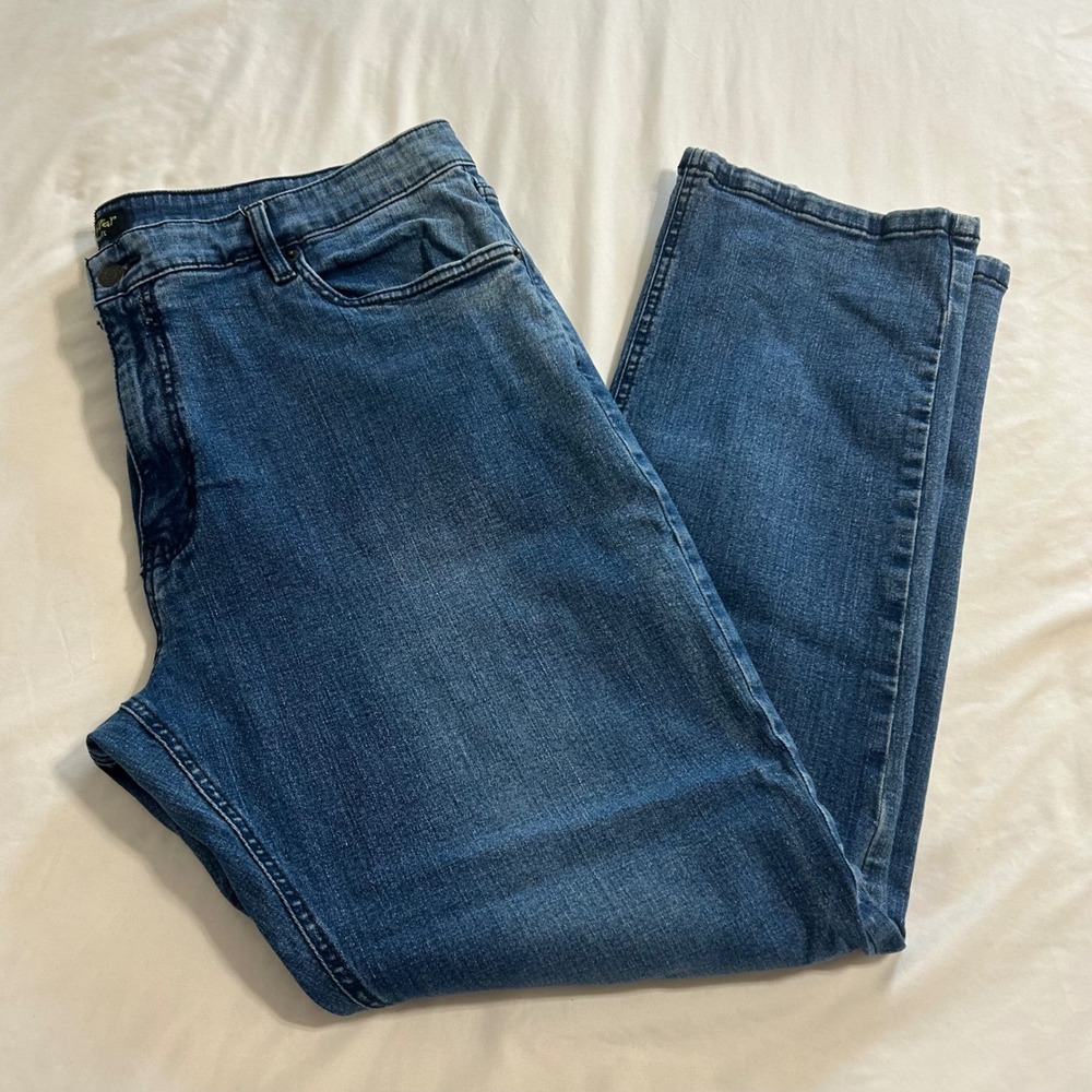 Urban Star Mens Premium Apparel Straight Leg Jeans Blue 42x32 Stretch Denim
